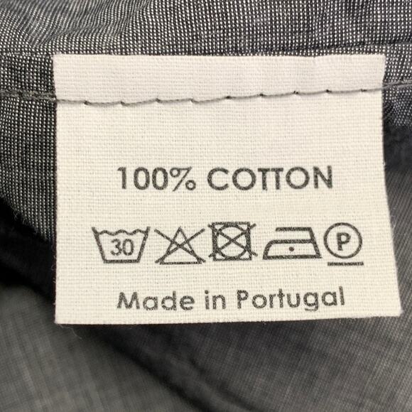 DRIES VAN NOTEN Size L Grey Charcoal Cotton Spread Collar Long Sleeve Shirt - Picture 5 of 5